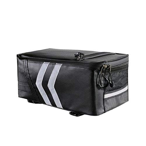 Bolsa para Bicicleta Bolsa Alforja Trasera Bicicleta Impermeable Portaequipajes Ciclismo Asiento Trasero Caja De Almacenamiento De MontañA Negro Cover