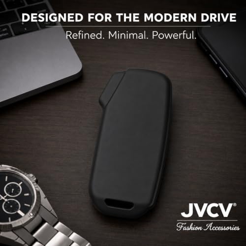 Image of JVCV Soft TPU Key Cover Compatible with Kia Seltos 2023 Facelift HTX Carens X Line Sonet Facelift Clavis EV 3 /4 Button Smart Key | Shockproof Case (Matte Black)