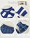 SODLON 4T Girls Clothes 5T Girl Outfits Winter Peter Pan Collar Dark Blue Stripe Sweatshirt Bell Bottom Denim Pants Kids Fall Spring Toddler Jeans Clothing Fashion Little Girl Size 4 5 Year