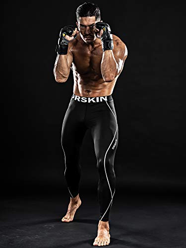 DRSKIN Men’s Compression Pants Sports Tights Baselayer Running Workout Active Leggings Yoga Dry Thermal Warm Wintergear (XL, DB01) - Thumbnail 5