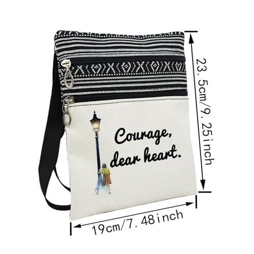 Lucy In Narnia Messenger Bag Small Ethnic Pattern Printed Adjustable Strap Crossbody Zipper Bag Courage Dear Heart Phone Bag Wallet Cute Shoulder Handbag for Women2