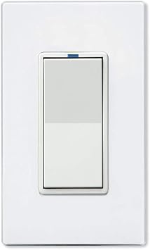 PCS PulseWorx UPB LED/CFL Dimmer Wall Switch, 600W, White WS1DL-6-W