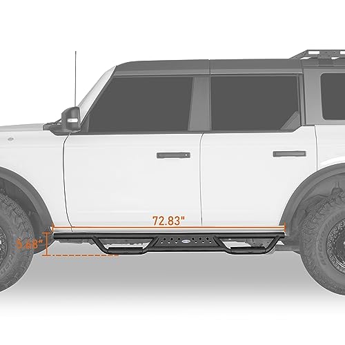 Estribos laterales para Ford Bronco 2021-2026 4 puertas miniatura 4