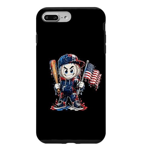 �A�����J���� ���ꉺ���� �싅�}�X�R�b�g �����I�X�^�C�� �X�}�z�P�[�X iPhone 7 Plus/8 Plus �p