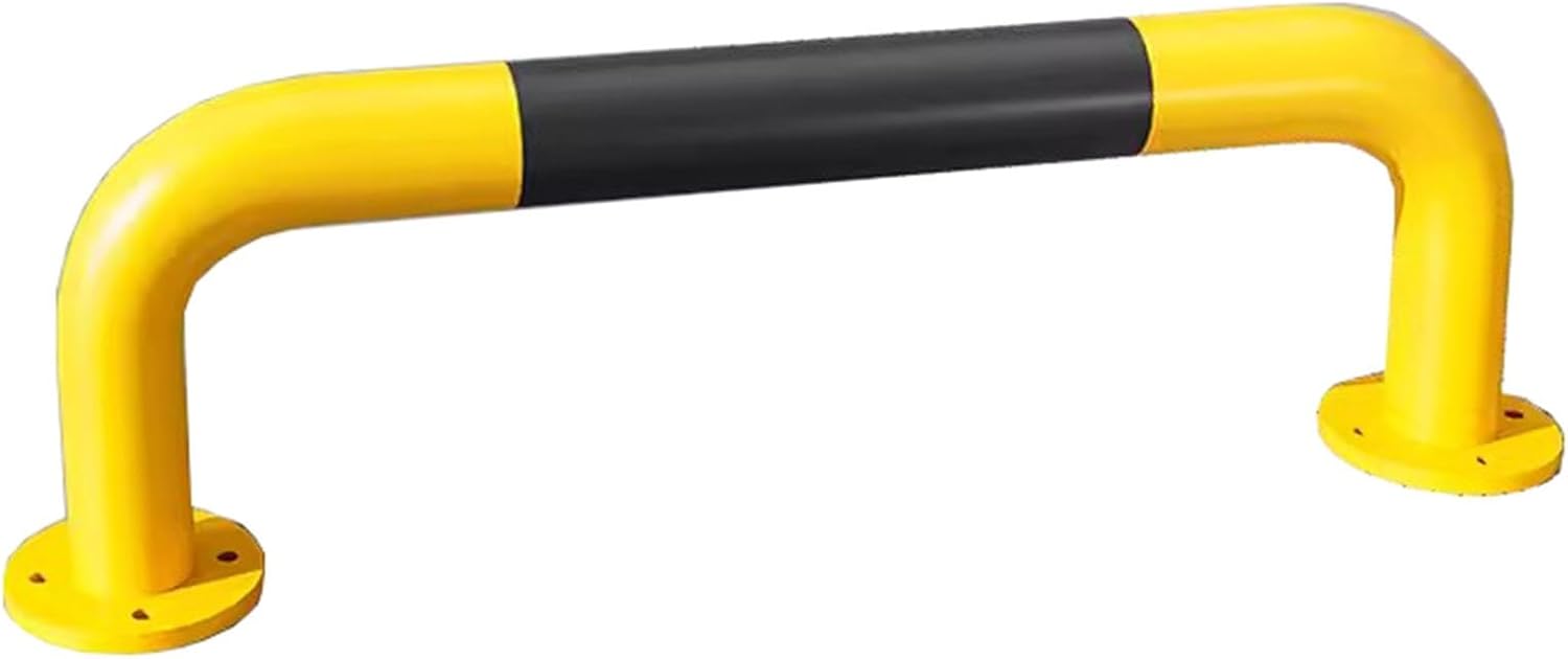 Safety Bollard Safety Bollard Post, U Type Steel Bollards with Reflective Tape, Traffic Bollards for Warehouse, Parking Barrier-19.6 * 11.8in