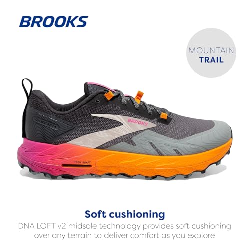 Brooks Women’s Cascadia 17 Trail Running Shoe - Primer/Ebony/Oriole - 5 Medium