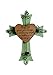 MelinSam Unique Wooden Crucifix With Antiqued Metal Decorative Dove & Heart And Inspirational Prayer Inscribed On Cross (Set of 2)