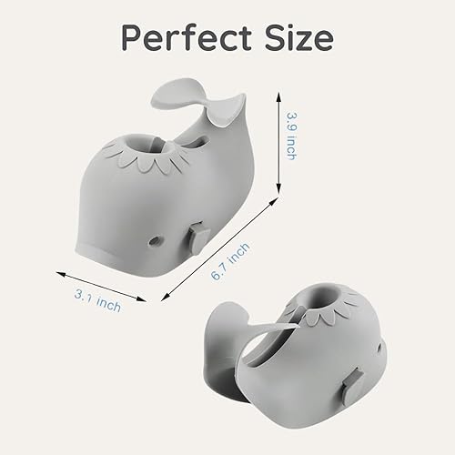 Miniatura 2 de PandaEar Cubierta de boquilla de baño, cubierta para grifo de bañera de bebé, cubierta protectora de baby shower para niños pequeños, ajuste