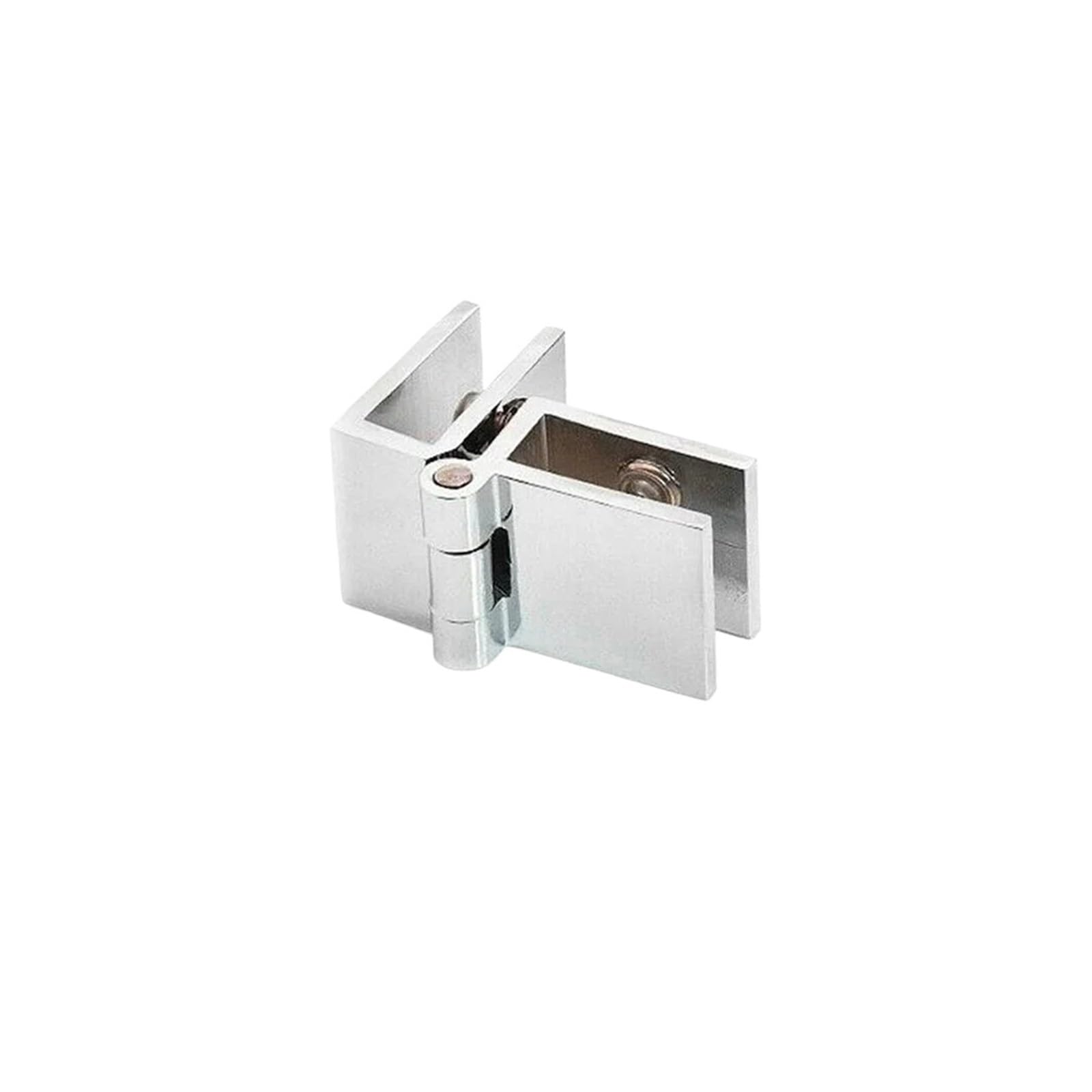Hinges, Glass Door Hinge Clamp Bathroom Shower Hinges Cabinet Cupboard Hardware Zinc Alloy(Silver 90 Degree)