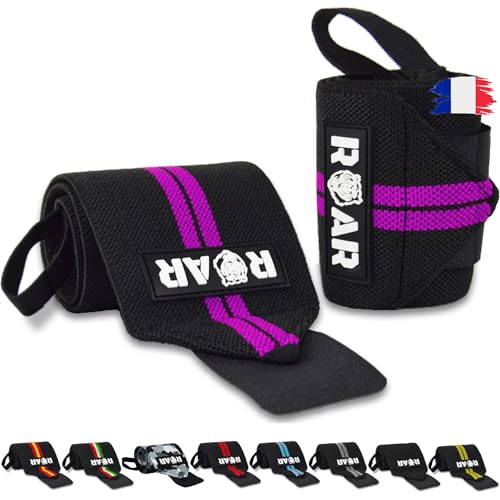 Bande Poignet Musculation Homme et Femme (1 Paire) - Protege Poignet de Force pour Halterophilie, Fitness