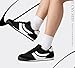 LUCKY STEP Women's Fashion Sneakers Thin Sole Lace up Tennis Shoes Lightweight Walking Running Gym Workout Classic Retro Footwear Anti Slip Trainers(Black,8 B(M) US)