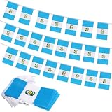 Guatemala Flag Banner, Small Mini Guatemalan Flags Patriotic Decoration for Party, Classroom, Sports Events, 33 Feet 30 Flags