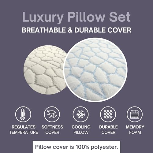 Set 2 Almohadas Espuma Viscoelástica Tamaño Estándar miniatura 6