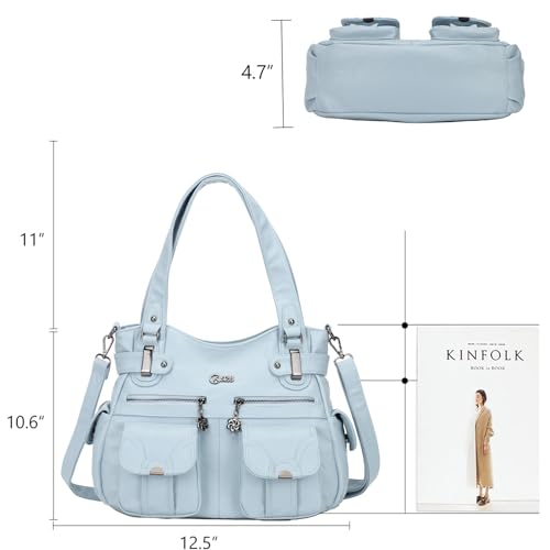 Image of KL928 Women's Large Purses Handbags PU Leather Multi-Pocket Shoulder Bag | Large