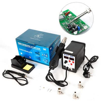 Stacja lutownicza na gorące powietrze kolba lutownicza 220 V SMD Rework Station 700 W 3 ozzles 898D