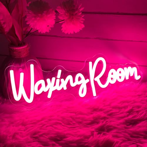 Image of Waxing Room Neon Sign For Spa Beauty Room Nail Brows Lashed Salon Studio LED Wall Art Decor For Business Stores Logo Barber Shops Led Word Indoor Custom Neon Lights 5V USB Powered Pink 40x13.3 cm