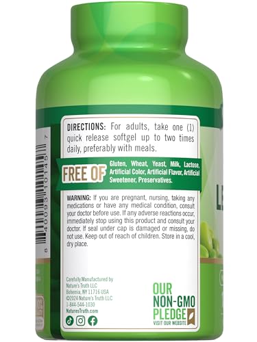 Nature'S Truth NT821A Ultra Soy Lecithin 1200 Mg | 120 Softgels | Non-Gmo, Gluten Free Supplement thumb #6