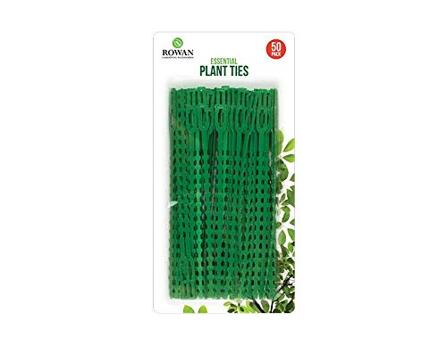 GAR0822Green Plastic Plant Ties (Pack of 50) 17 cm - Durable & Stylish Design, Essential Gardening Tool for Securing Plants, Trees & Shrubs