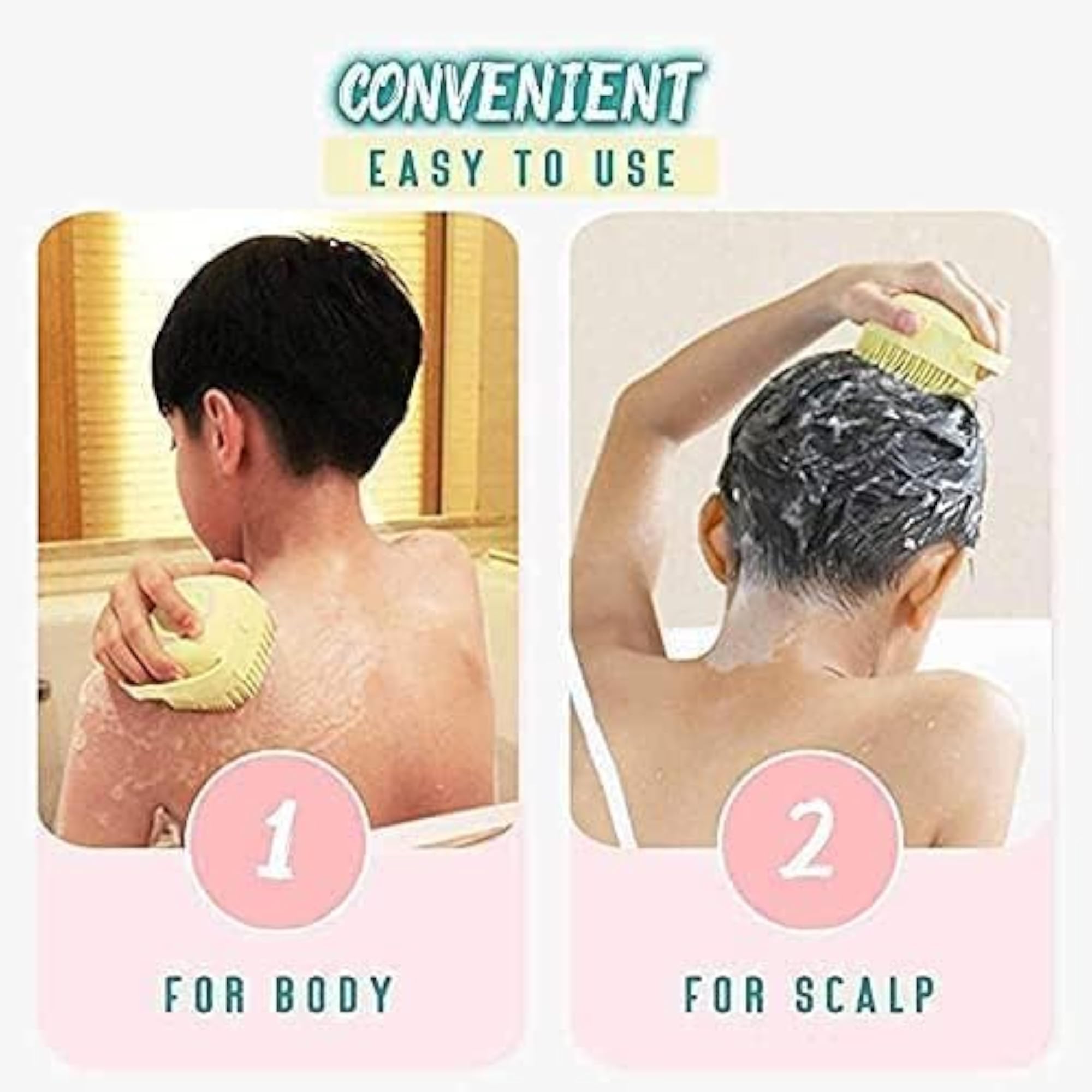 Silicone Body Scrubber Bath Brush with Soap Dispenser