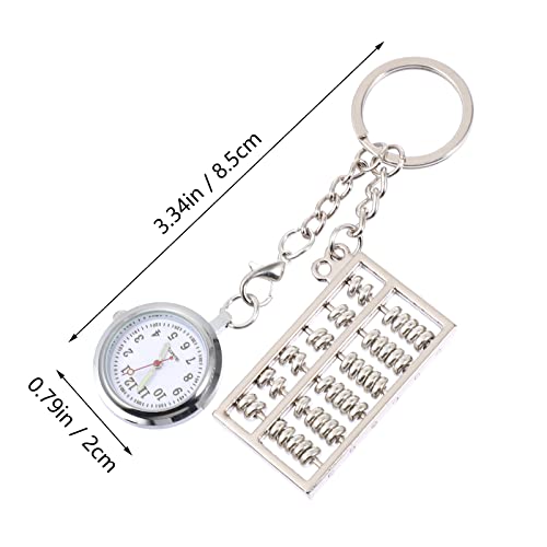 PartyKindom Chaveiro Abacus Pingente Chaveiro Metal Chaveiro Joias Pingente de Relógio de Bolso Masc