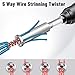 4 Pcs Wire Twister Tool for Drill, Wire Nut Twister Wire Stripper Tool Connector Driver with 1/4