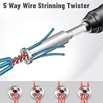 4 Pcs Wire Twister Tool for Drill, Wire Nut Twister Wire Stripper Tool Connector Driver with 1/4" Chuck Cable Quick Stripping Electricians Tools - Image 3