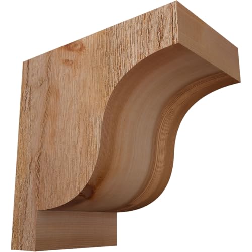 Ekena Millwork COR06X10X10NEW00RWR 6"W x 10"D x 10"H Newport Rough Sawn Corbel, Western Red Cedar