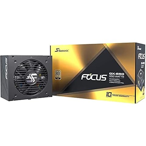 Seasonic FOCUS GX-650, 650W 80+ Gold, Full-Modular, Fan Control in Fanless, Silent, and Cooling Mode, Perfect Power Supply for Gaming and Various Application, SSR-650FX. Cover
