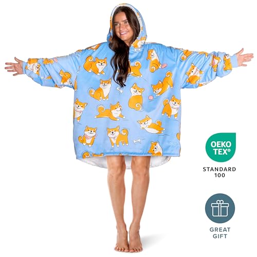 Image of Bare Home Wearable Blanket Hoodie - Soft Plush Sherpa - Warm and Cozy - Oversized Wearable Blanket