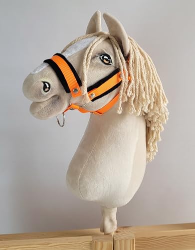 Licou Hobby Horse A3 orange néon pour briller lors des compétitions de saut