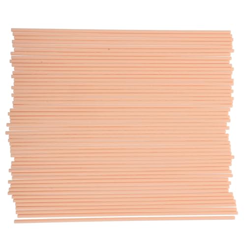 MINAOLULUS Varillas Difusoras de Aroma 4 Mm sin Pegamento 50 Unidades Color Madera para Difusor de Aceites Esenciales en Hogar, Oficina y SPA, Recambio de Varillas de Fibra Segura