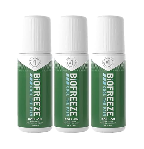 3 rollos de Biofreeze para aliviar el dolor, 89 ml.