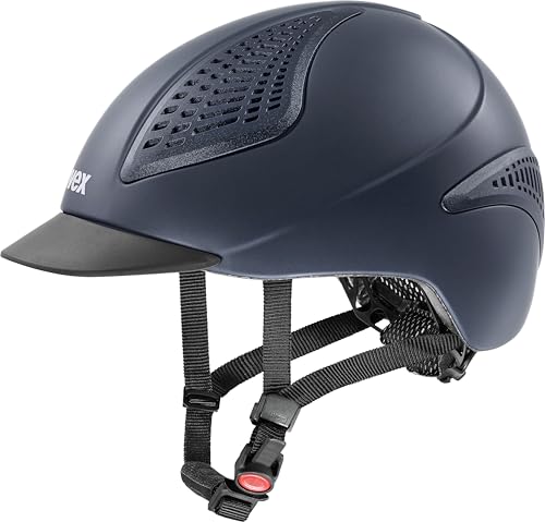 uvex exxential III – Casco de equitación Unisex Ligero – Ajuste de Talla Individual – Azul Mate XXS-S