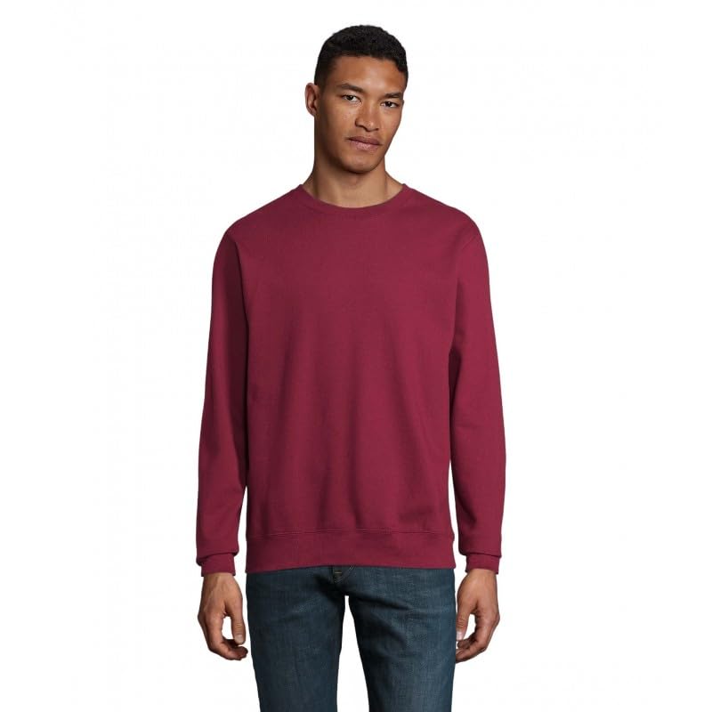 Sweat-shirt col rond SOL'S Columbia bordeaux vêtement coton unisexe taille S