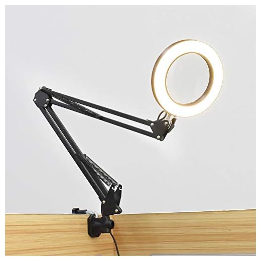 5x Loupe lumineuse USB 3 Couleurs LED Loupe pour souder la réparation de fer/lampe de table/outil de beauté de soin de la peau