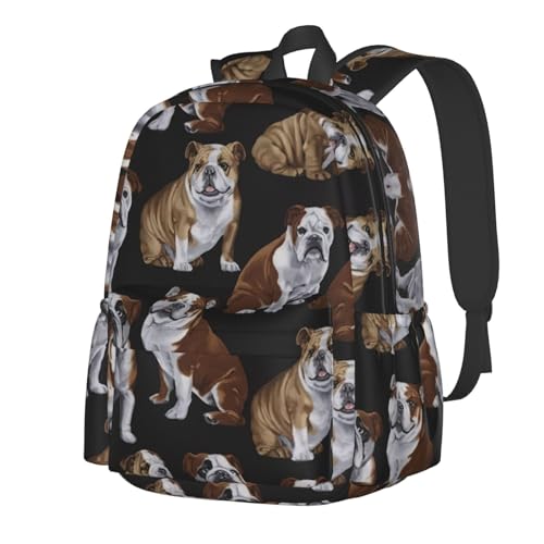 Sac à dos d'école bouledogue anglais : le confort contre les fournitures lourdes