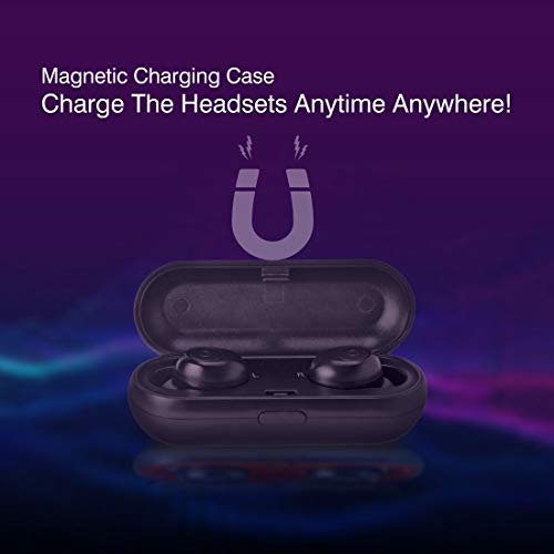 Image of iBall EarWear TW10 in-Ear Bluetooth Wireless Headphones with Protective Charging Case - Royal Purple