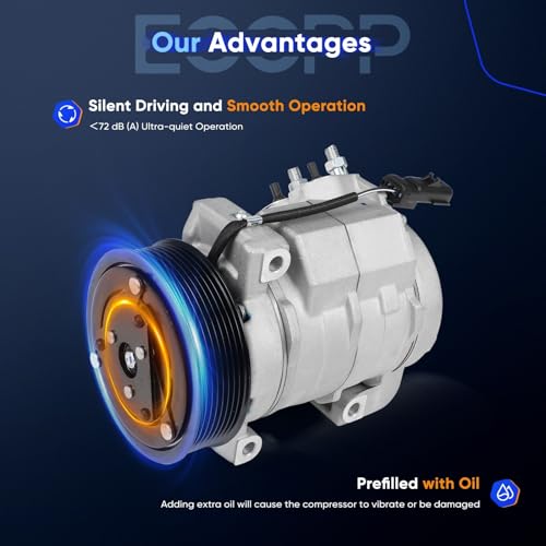 Image of ECCPP AC Compressor for Dodge for Ram 2500 3500 4500 5500 6.7L 2010-2024 | Fast Cooling AC Compressor with Clutch