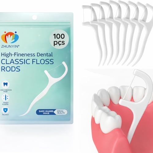 Fio Dental com Haste 2 em 1 Kit com 100 Unidades para Limpeza Bucal Profunda - Ideal para Viagens e Uso Diário - Pazie®