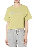 Champion Women's Heritage Cropped Tee, LEMON GLACIER, MEDIUM