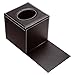 Sumnacon Square Leather Tissue Box Cover - Stylish Cube Tissue Box Holder with Magnetic Bottom, Decorative PU Tissue Box for Vanity Dresser Night Stand Table Countertop Home Office Car, Brown