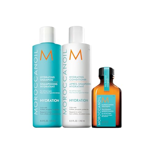 Moroccanoil Hydrate & Shine Hair Set | Shampoo Conditioner & Treatment Set