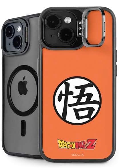 Skinit Kickstand Phone Case Compatible with iPhone 15 - Officially Licensed Dragon Ball Z Goku Iconic Kanji Symbol Design