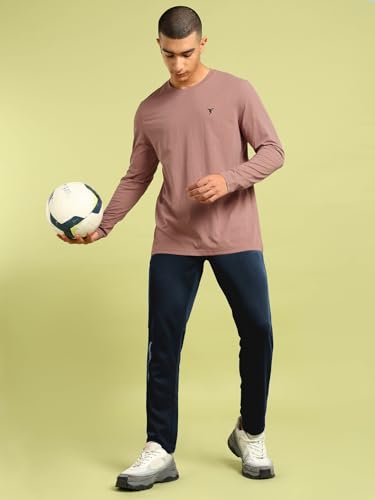 Image of TECHNOSPORT Men Solid Slim Fit Sports Trackpants with ELASTO Plus Track Pants for Men Gym Polyester