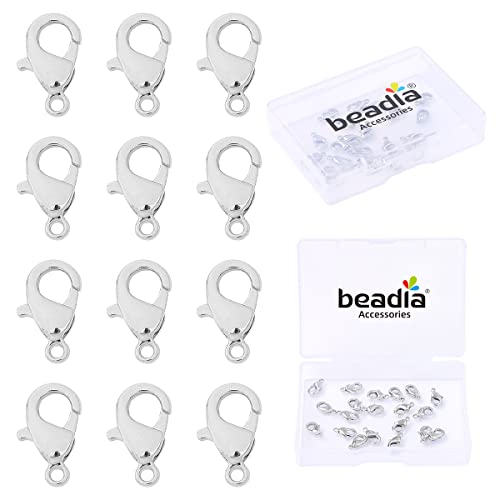 Beadia Platinum Plated Lobster Clasps Non Tarnish 10Mm 20Pcs For Jewelry Making Findings #TOP29