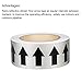 PATIKIL Black on Grey Color Arrow Tape Vinyl Stickers Arrow Labels 50mm/1