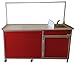 Monsam FCS-001 Food Service Cart with Portable Self Contained Sink, Red