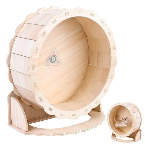 Hamsterrad Holz Geschlossen Laufrad Hamster Geräuscharm Hamster Laufrad