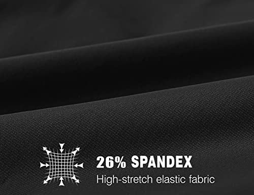 Rdruko Men's Golf Shorts Stretch Quick Dry 9" Work Casual Shorts With 5 Pockets(Black, Us 34) #TOP3