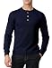 H2H Mens Casual Henley Slim Fit Long Sleeve T Shirts Of Waffle Cotton NAVY US L/Asia XL (CMTTL045)